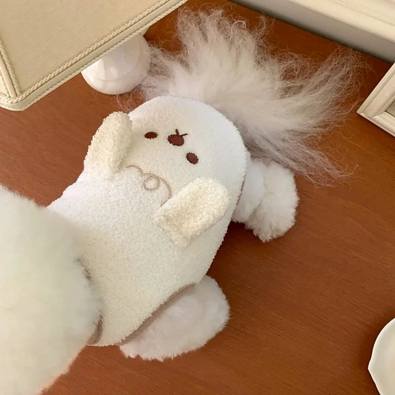 3D Ear Puppy Embroidery Vest Dog Winter Clothes Teddy Cartoon Velvet Pet Warm Sleeveless Clothes Dog Stuff