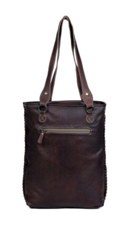 3349 Golden Studs Hair-on Bag