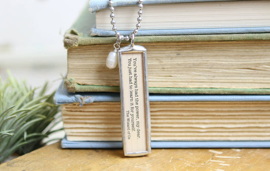 Wizard of Oz Frank Baum Literary Book Charm Necklace