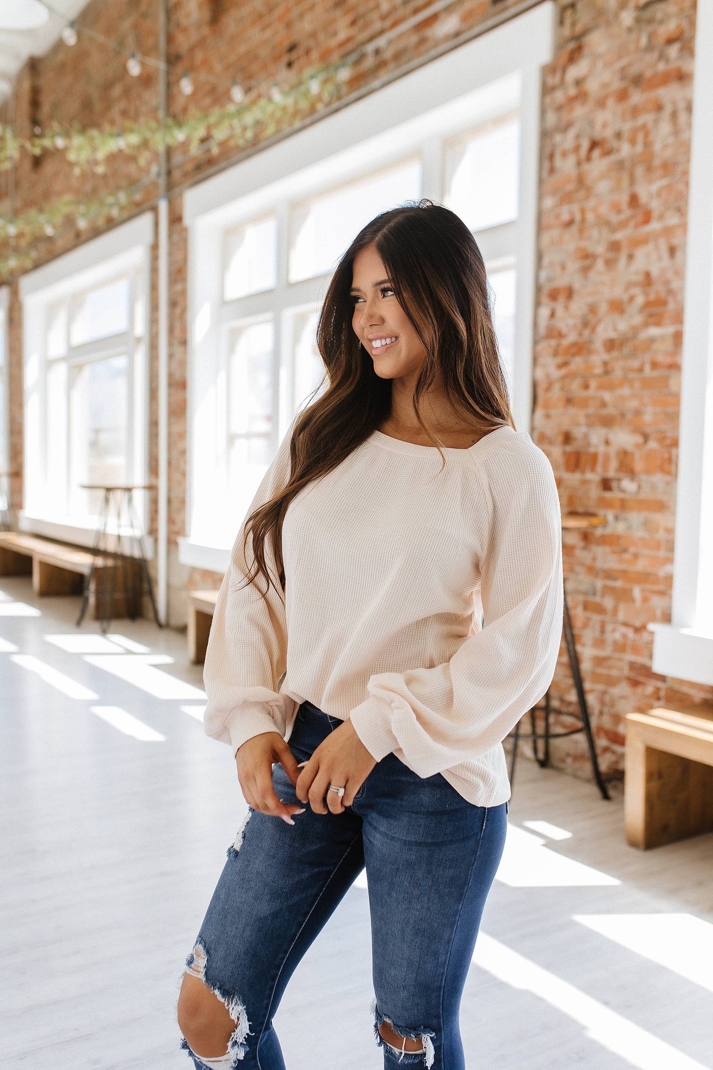 Brynleigh Waffle Knit Pullover