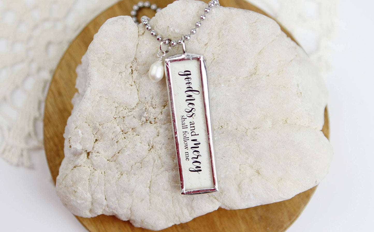 Psalm 23 Goodness and Mercy Faith Scripture Charm