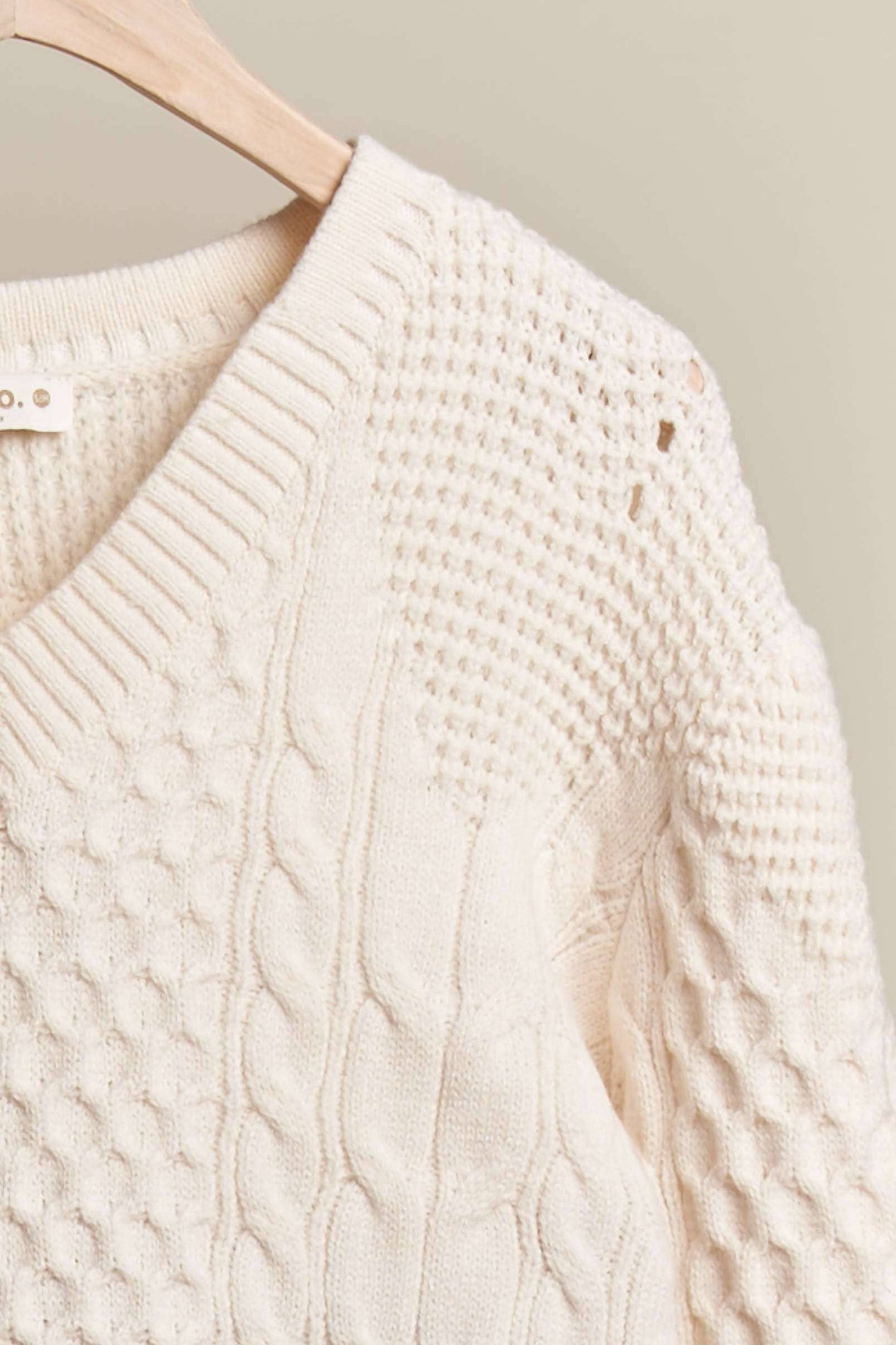 V-Neck Fringe Sweater