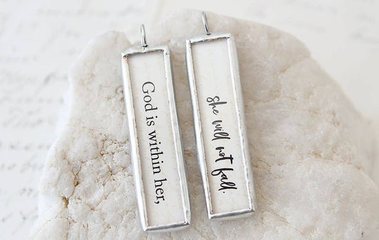 God Is Within Her Soldered Art Charm