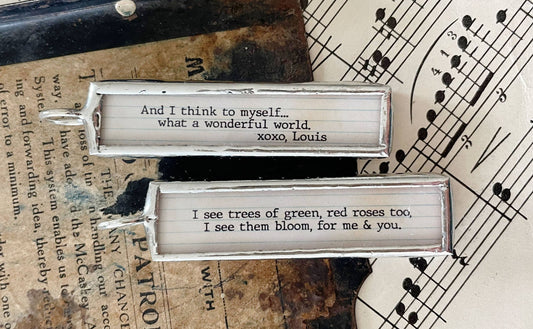 Wonderful World XO Soldered Art Charm