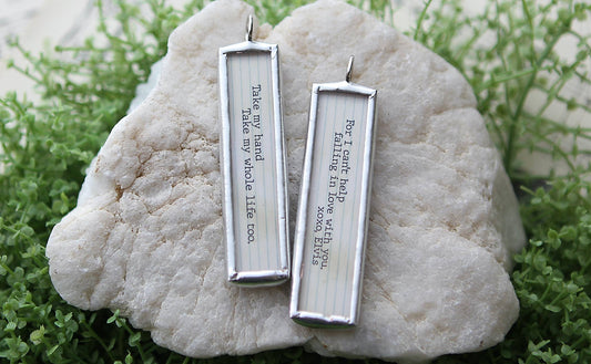 Can't Help Falling In Love XO Soldered Art Charm