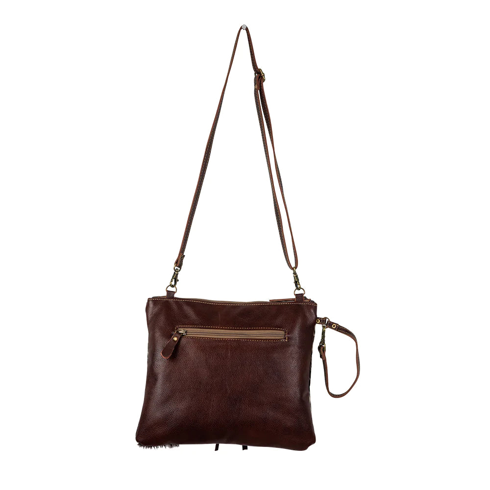 7370 Rosalinda Cross Stitched Leather and Hair on Bag