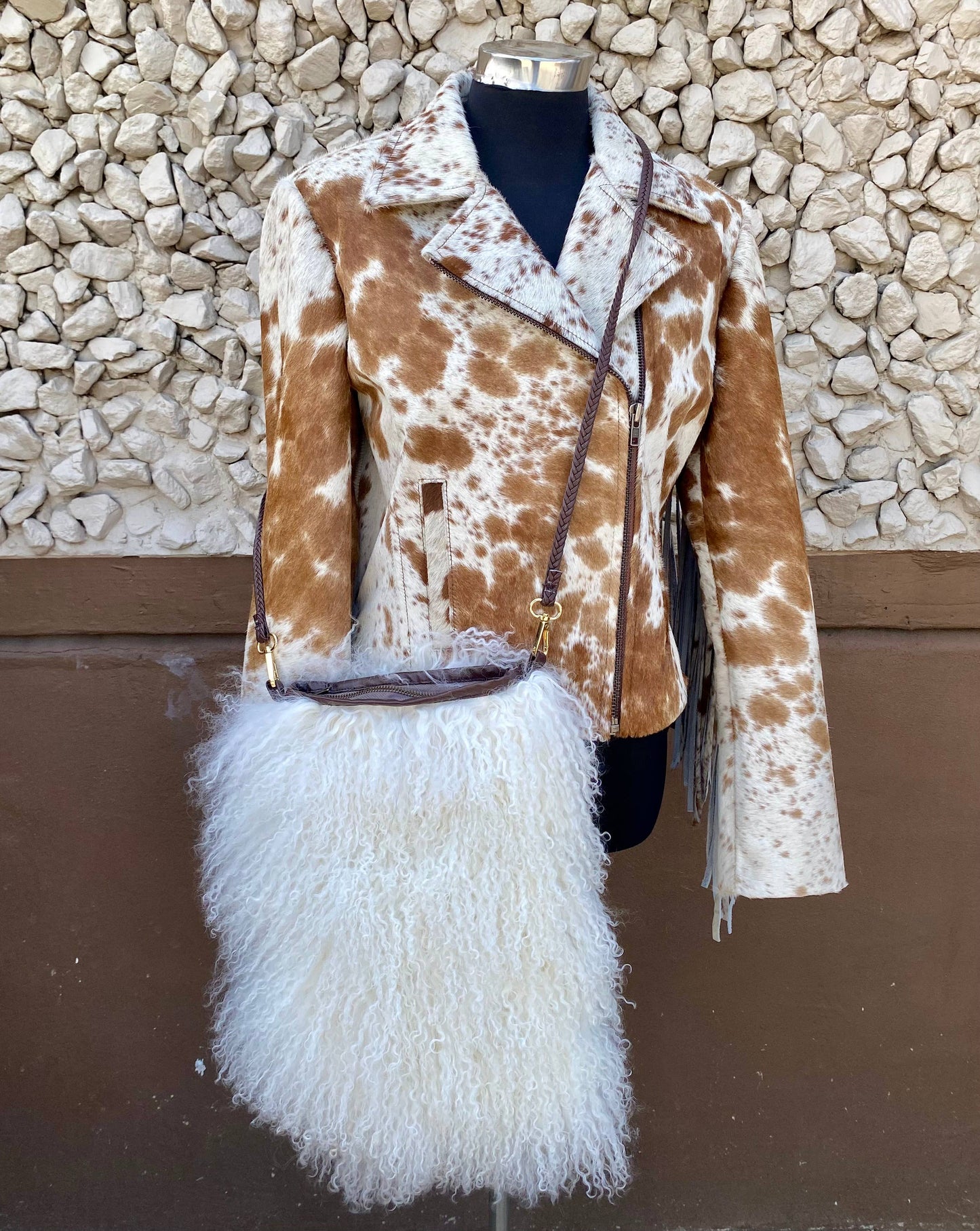 White Mongolian Crossbody