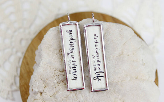 Psalm 23 Goodness and Mercy Faith Scripture Charm