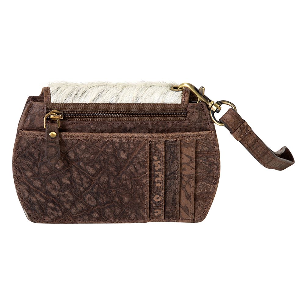 8464 Presti Black Hairon Wristlet Wallet