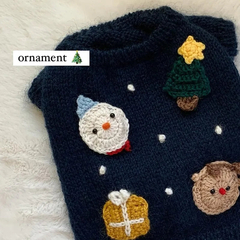 Fashion Snowman Pet Knitwear Teddy Winter Warm Sweater Small to Medium Dog Christmas Clothes Dog Stuff