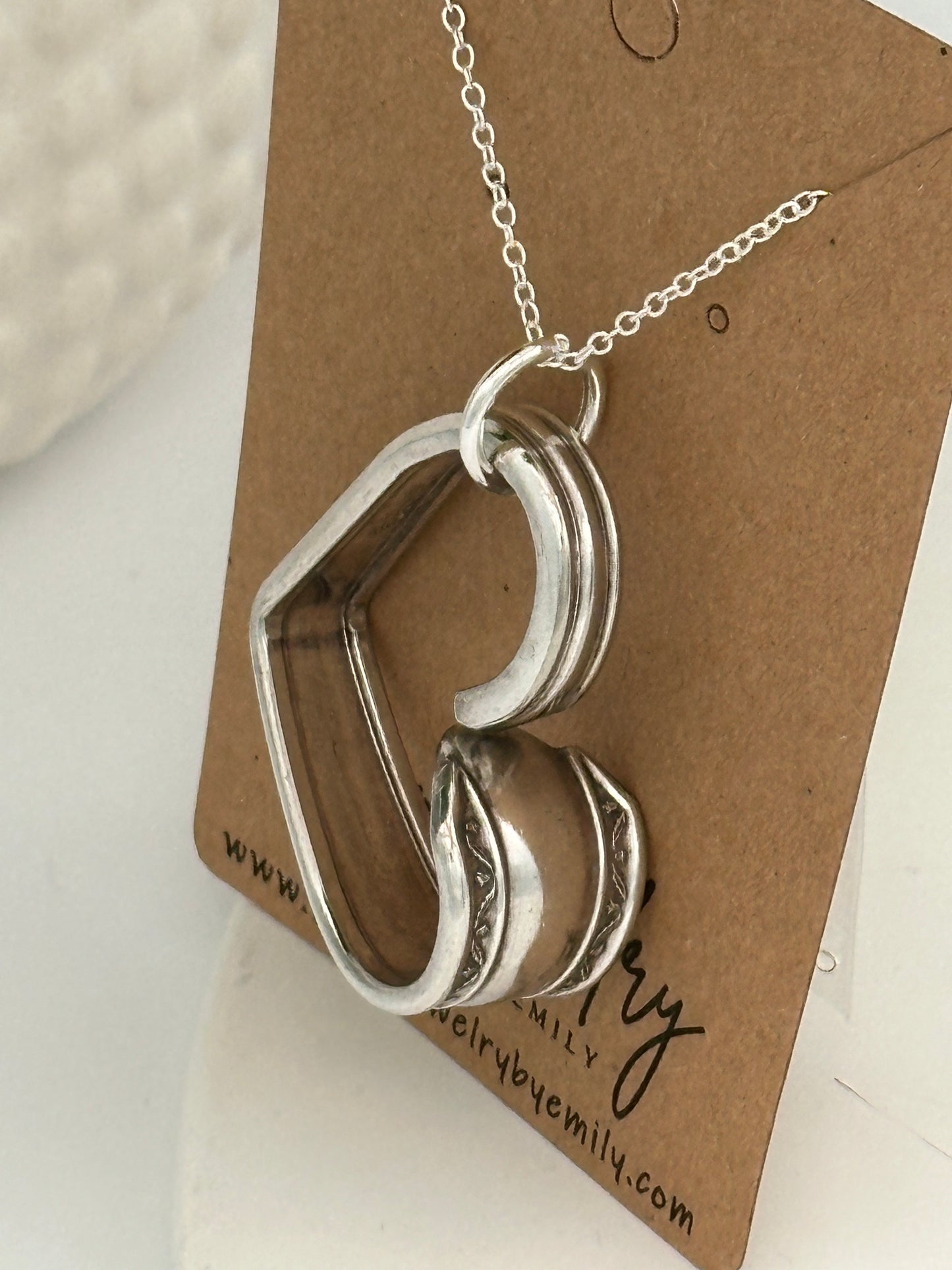 Floating Heart Spoon Necklace