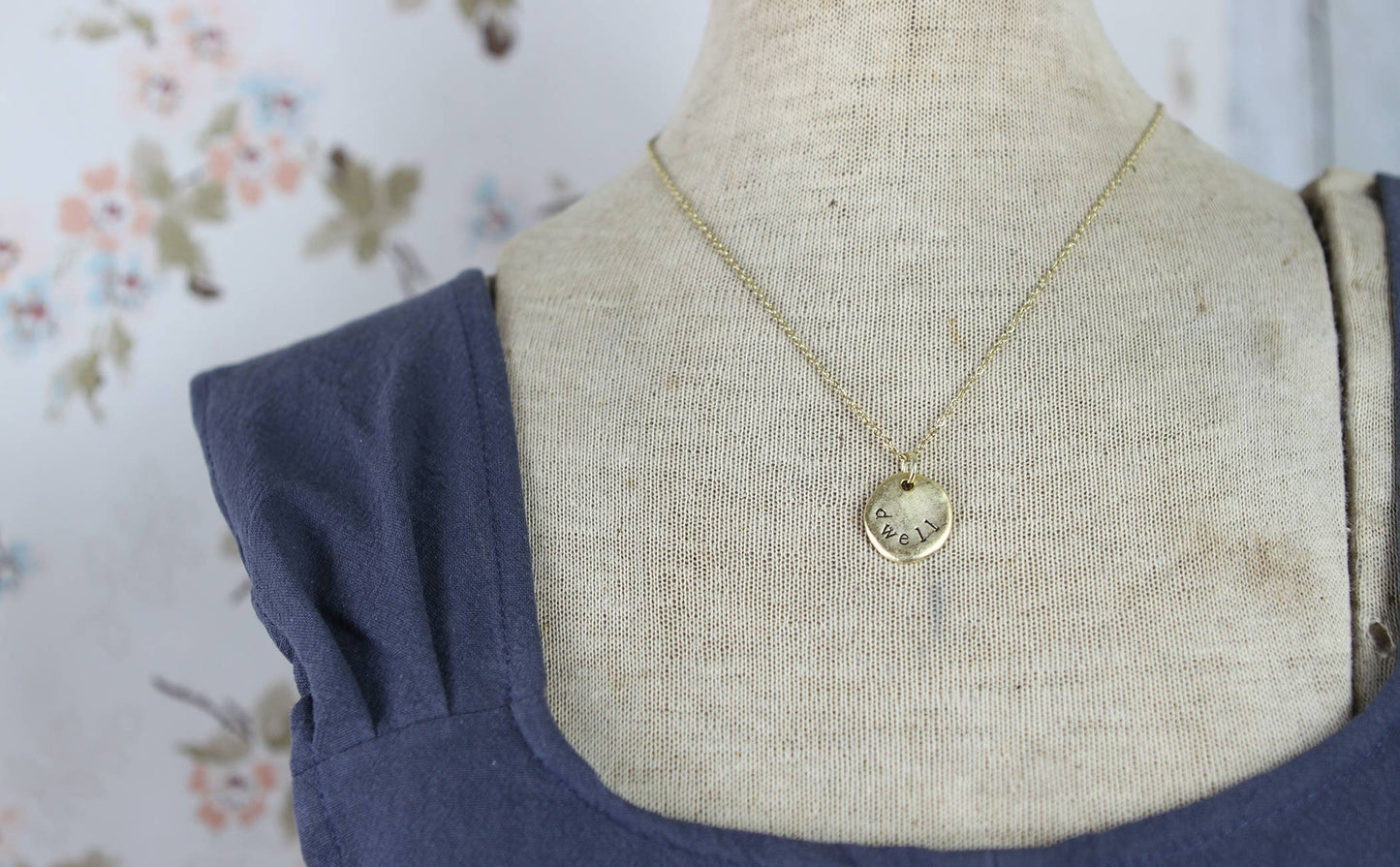 Dwell Hand Stamped Scripture Necklace