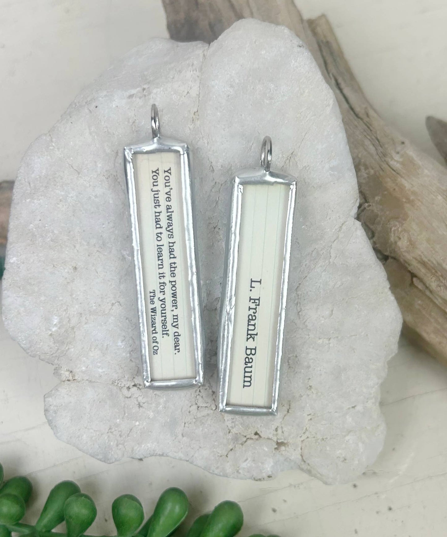 Wizard of Oz Frank Baum Literary Book Charm Necklace