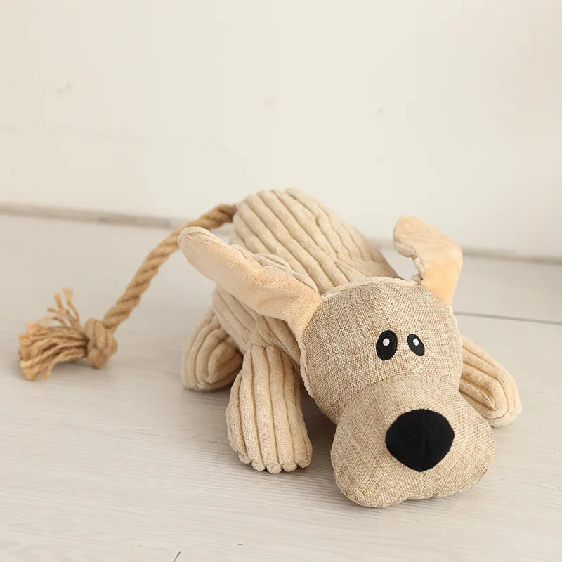 New Pet Plush Toy Dog Teeth Bite Resistant Cute Animal Pet Squeak Toy Fashion Dog Interactive Supplies Dog Stuff