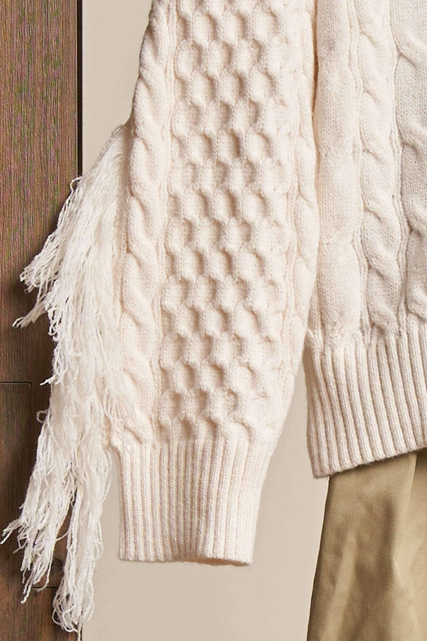 V-Neck Fringe Sweater