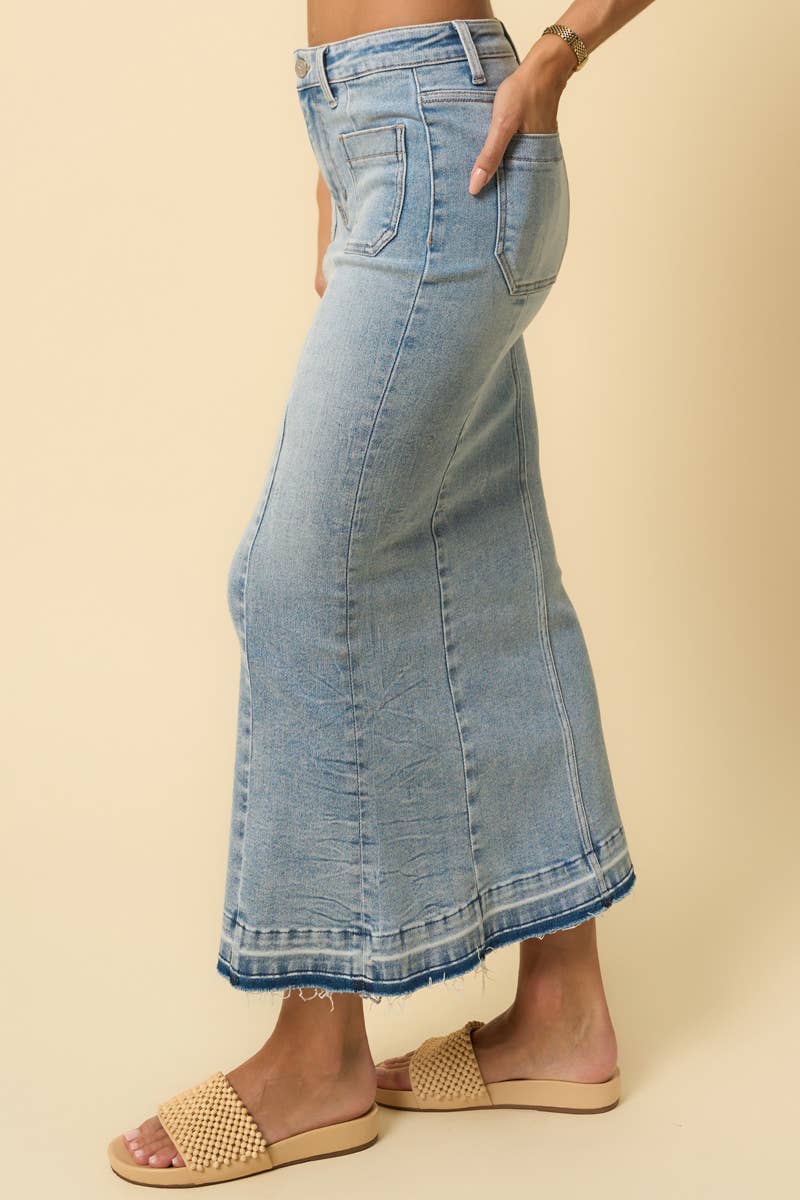 Mermaid Maxi Denim Skirt