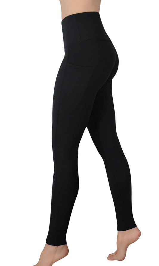 Black Onyx - High Waist Leggings with Pockets