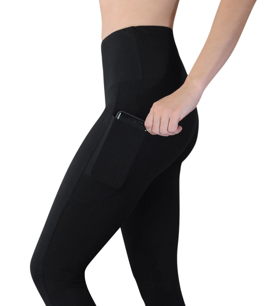 Black Onyx - High Waist Leggings with Pockets