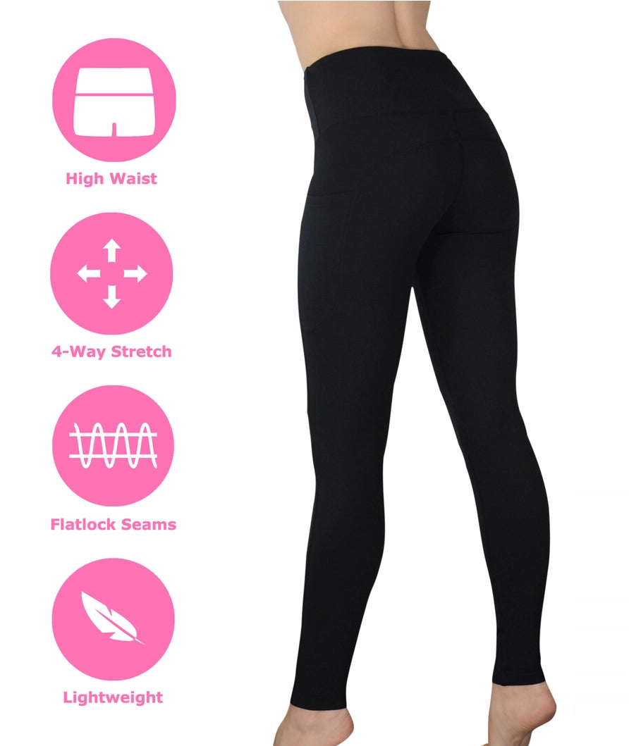 Black Onyx - High Waist Leggings with Pockets