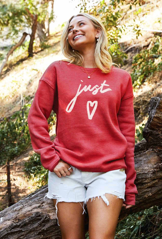 JUST LOVE Graphic Sweatshirt