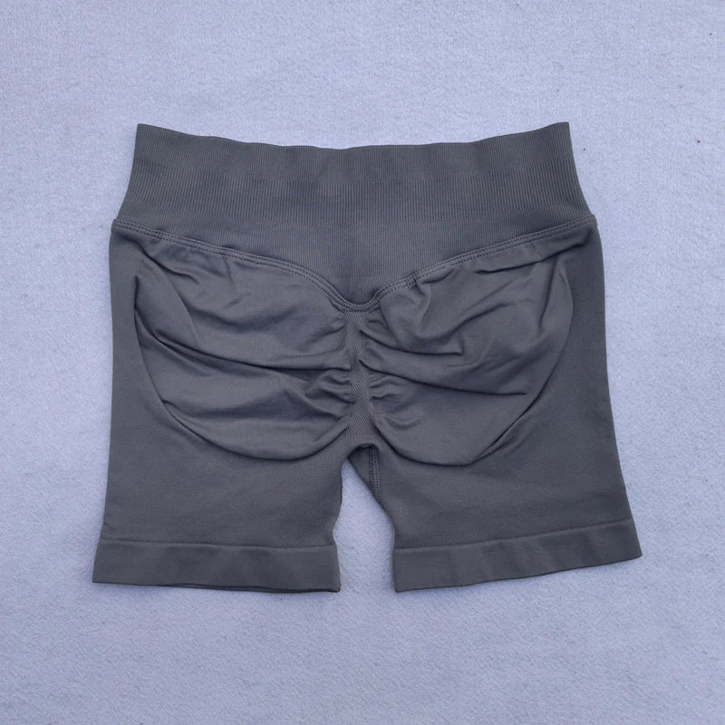 CZGUKE Shorts Low Ribbed Band Gym Shorts Women Workout Clothes Scrunch Bum Seamless Shorts Yoga Biker Sports Shorts
