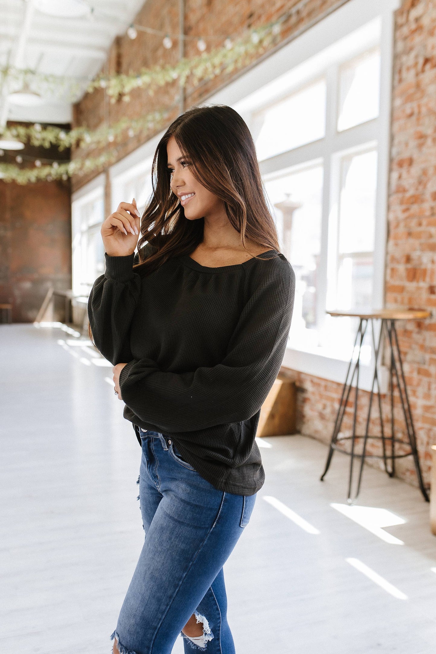 Brynleigh Waffle Knit Pullover