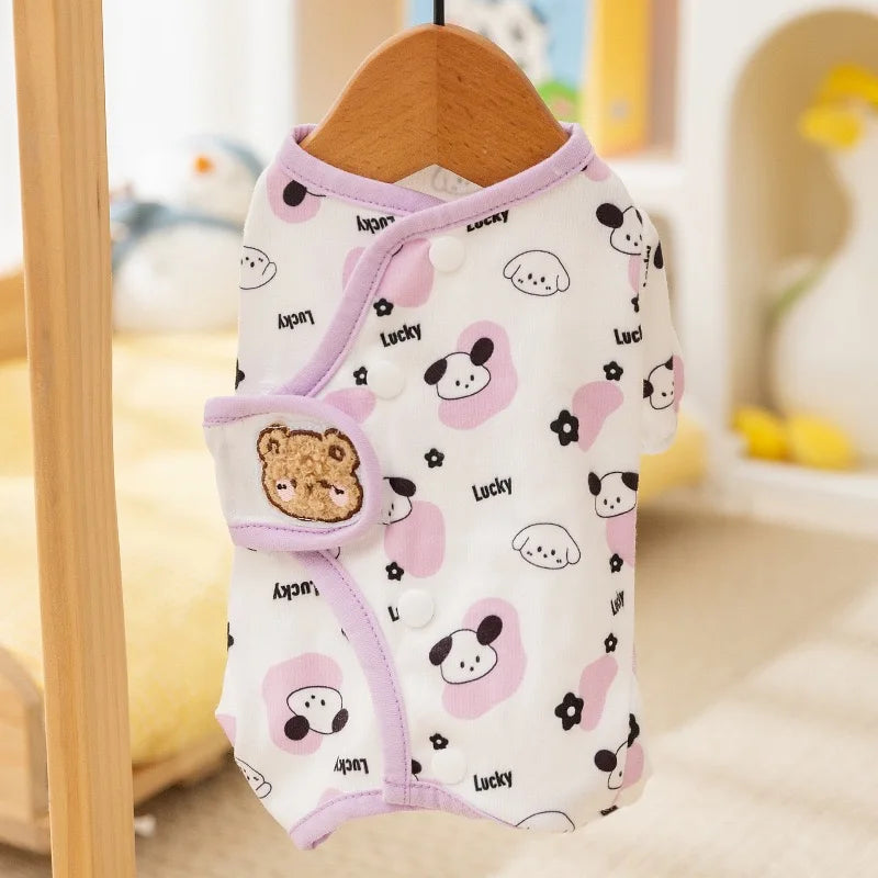 Sweet Dog Clothes Overalls for Chihuahua Costume Cat Gown Stuff Jump Suit Puppy Spring Clothes Dog Pajama Clothing for Small Pet