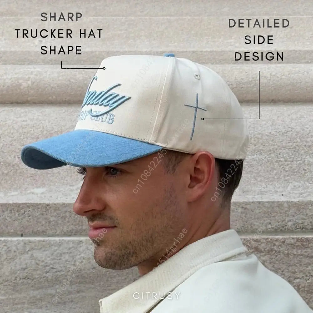 Vintage Faith & Forever Trucker Hat Men & Women Christian Cross Jesus Hats | Bachelorette Bride Hat | Cotton | Snapback