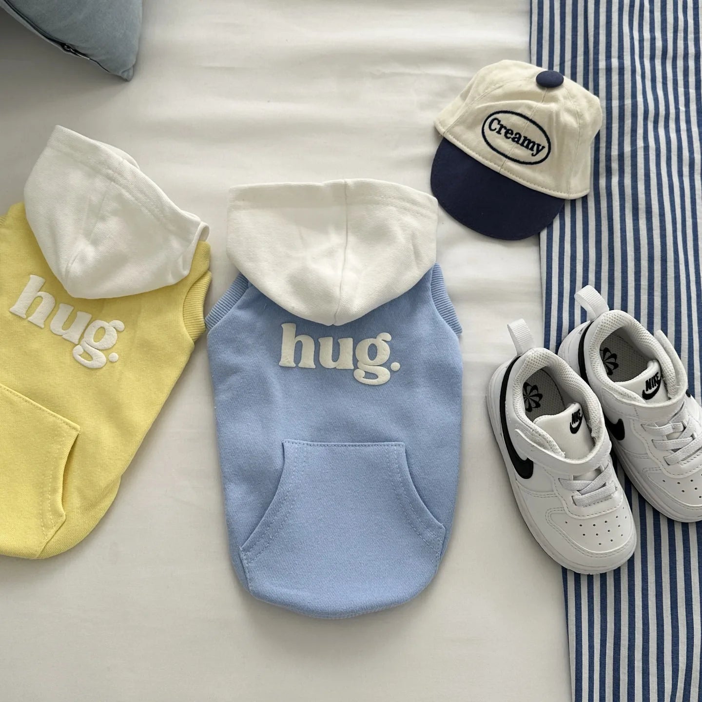 Small Dog Hooded Sweatshirt with Teddy Letter Embroidery Bichon  Winter Warmth Two-Legged Clothes Dog Stuff