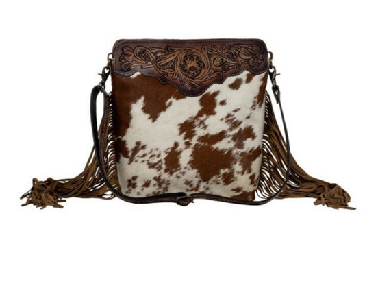 7323 Artesia Way Fringed Hand Tooled Bag