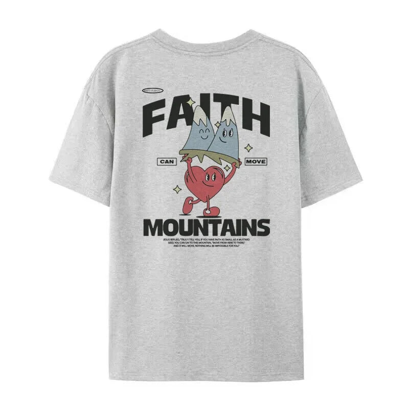 Jesus Faith Streetwear Tops Retro Cartoon Bible Verse Funny T-Shirts Women Cute Christian Inspirational Tee Shirt Unisex Clothes