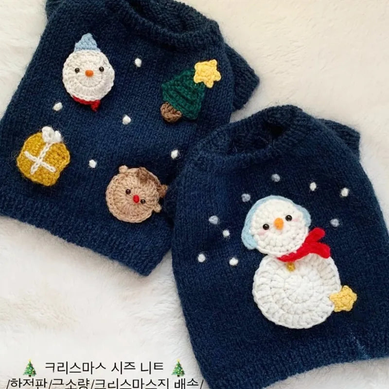 Fashion Snowman Pet Knitwear Teddy Winter Warm Sweater Small to Medium Dog Christmas Clothes Dog Stuff