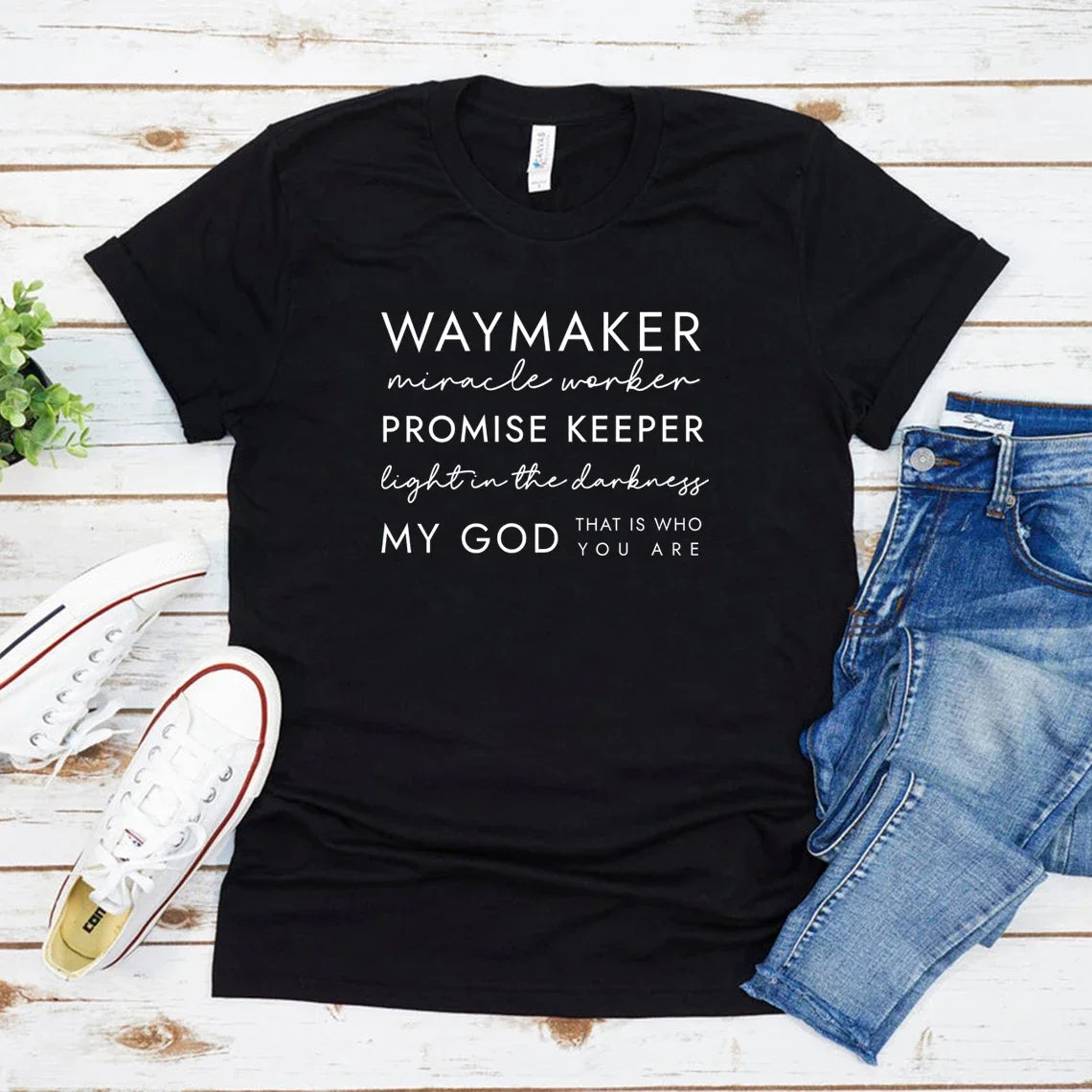 Waymaker T Shirt Christian Tee Faith Top Religious Jesus Tshirt Women's Short Sleeve Graphic T Shirts Casual Bible Verse Clothes