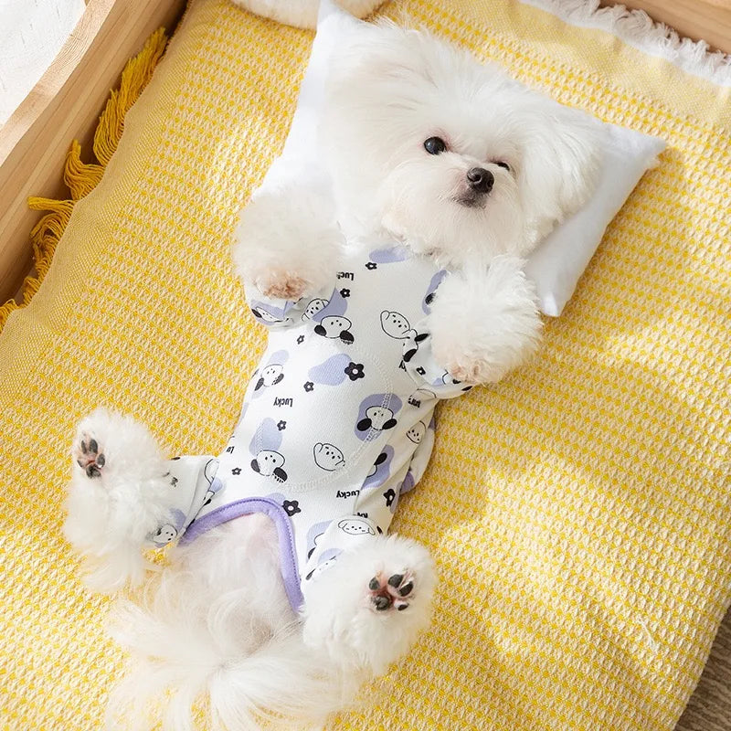 Sweet Dog Clothes Overalls for Chihuahua Costume Cat Gown Stuff Jump Suit Puppy Spring Clothes Dog Pajama Clothing for Small Pet