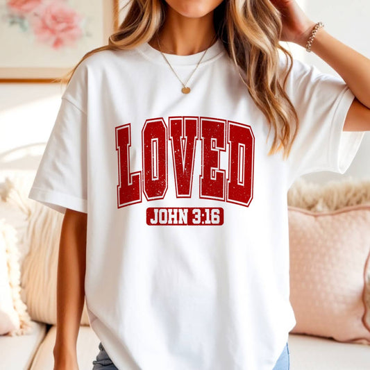 Loved - John 3:16 Graphic Tee