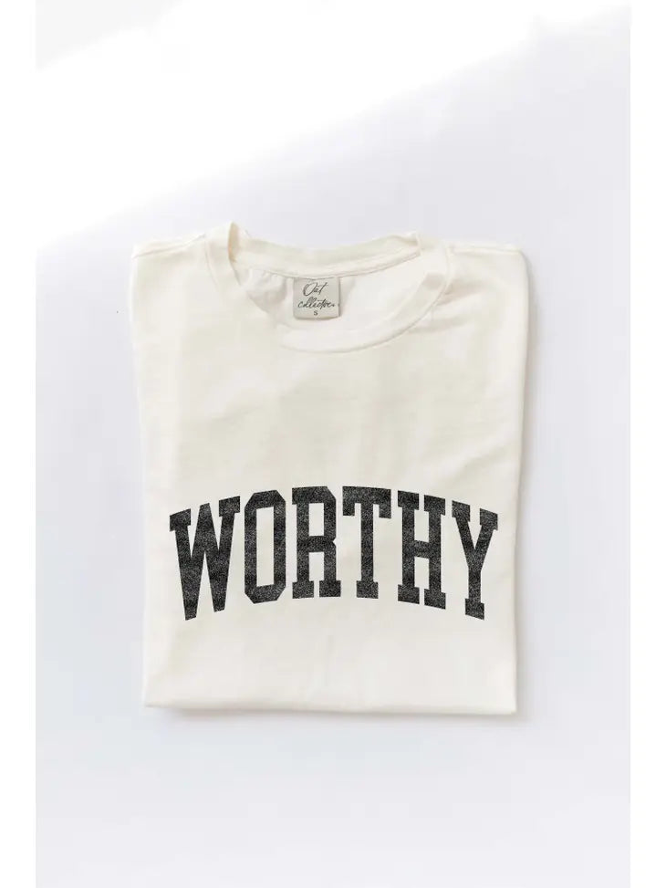 Worthy, Mineral Washed Graphic Tee-Cream