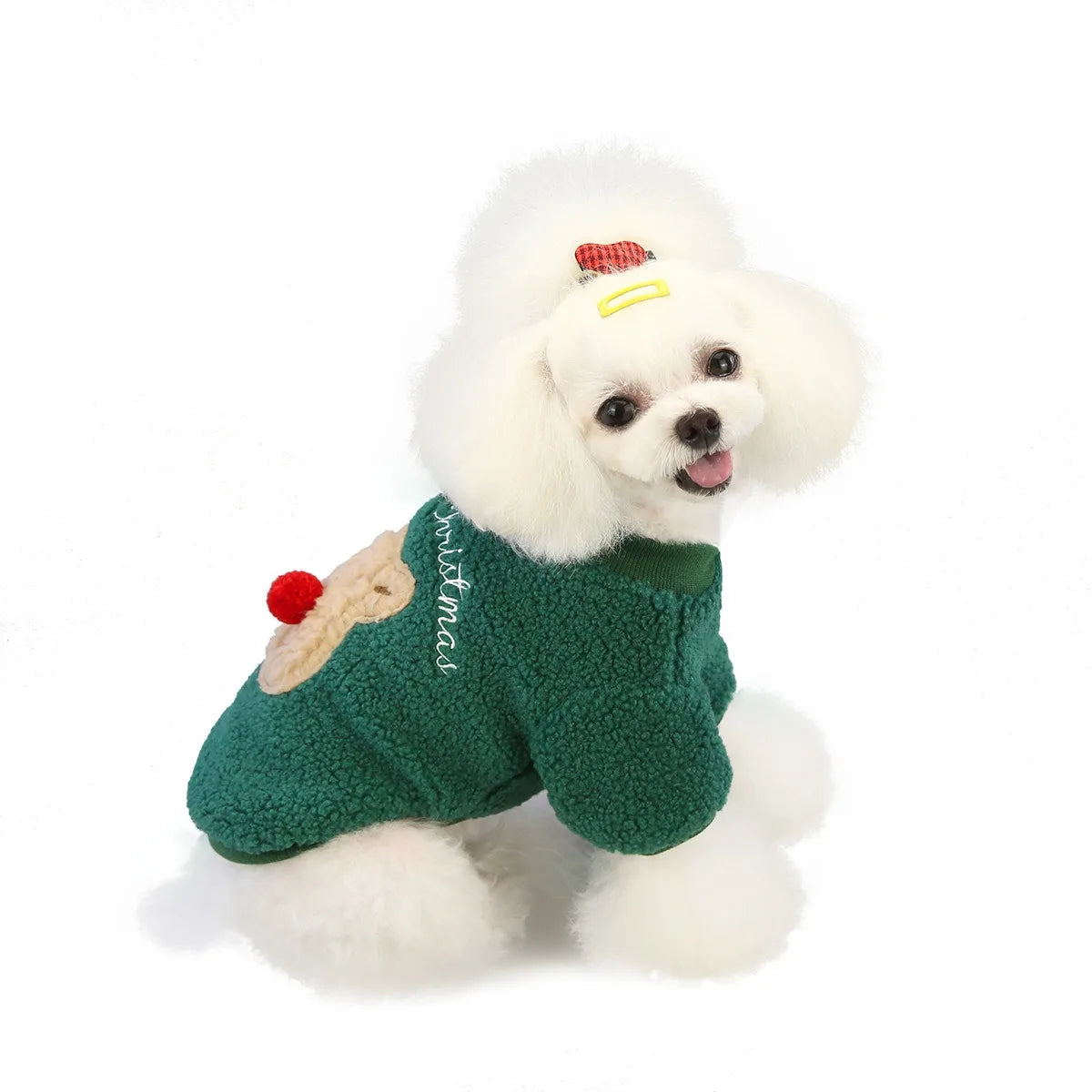 Pet Halloween Costumes Maltese Thickened Fleece Winter Dog Stuff Puppy Warm-Up Hoodies with Snap Fasteners