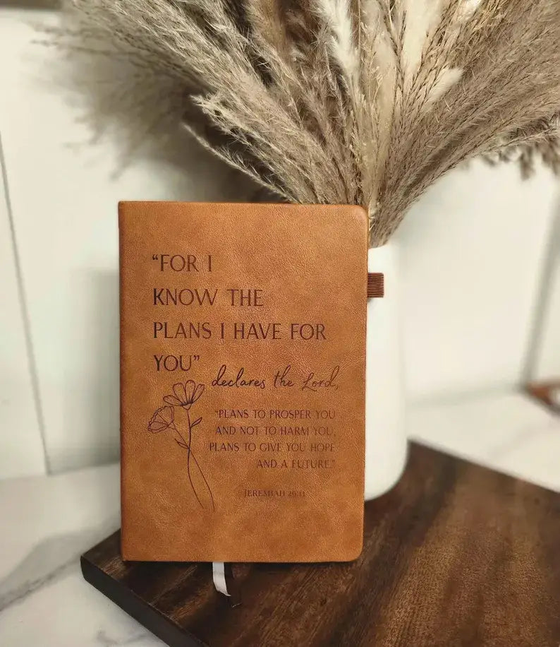 Engraved Leather Christian Journal: Jeremiah 29:11