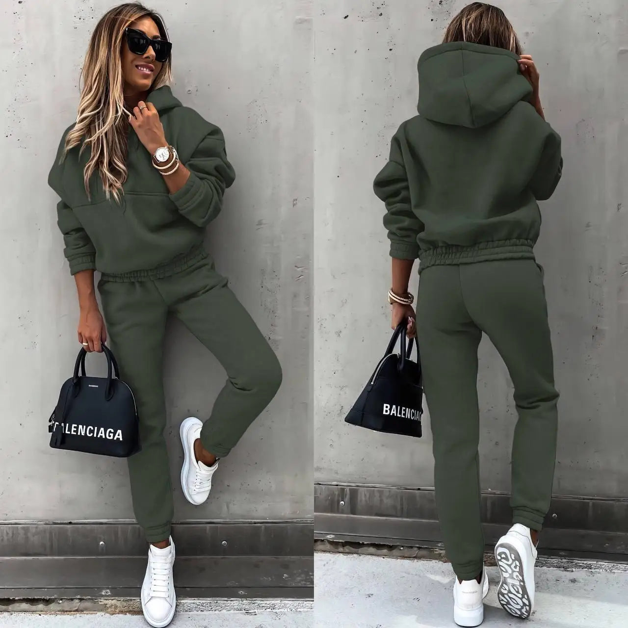 Womens 2 Piece Outfits Lounge Hoodie Sweatsuit Sets Plus Size Fall Fashion Clothes Airport Travel Pants Tracksuits