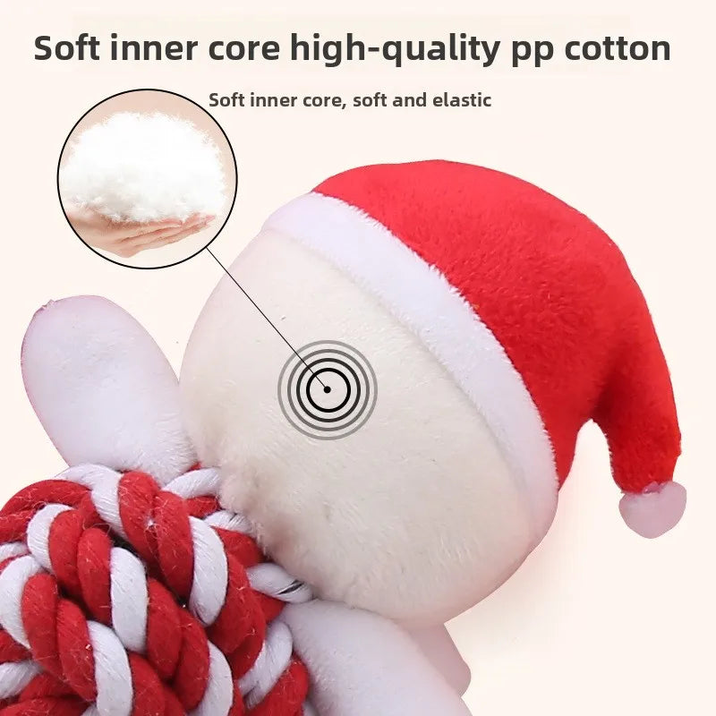 Dog Enrichment Toy Cute Animal Rope Dog Toy Plush Puppy Chew Pet Squeak Toy Cartoon Interactive Games For Dogs Stuff For Dogs