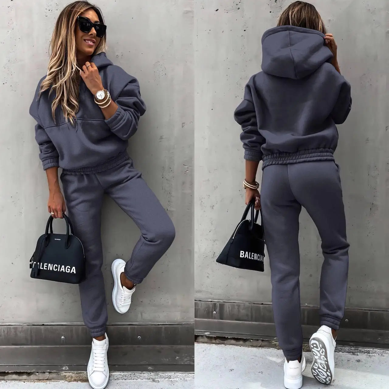 Womens 2 Piece Outfits Lounge Hoodie Sweatsuit Sets Plus Size Fall Fashion Clothes Airport Travel Pants Tracksuits