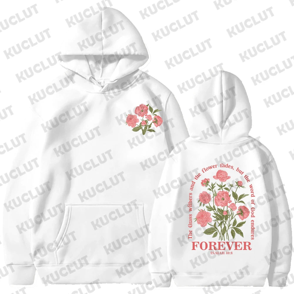 There Was Jesus Hoodie Floral Christian Women Clothing Religious Shirt Trendy Christian Sweatshirt Faith Based Sportwear Clothes