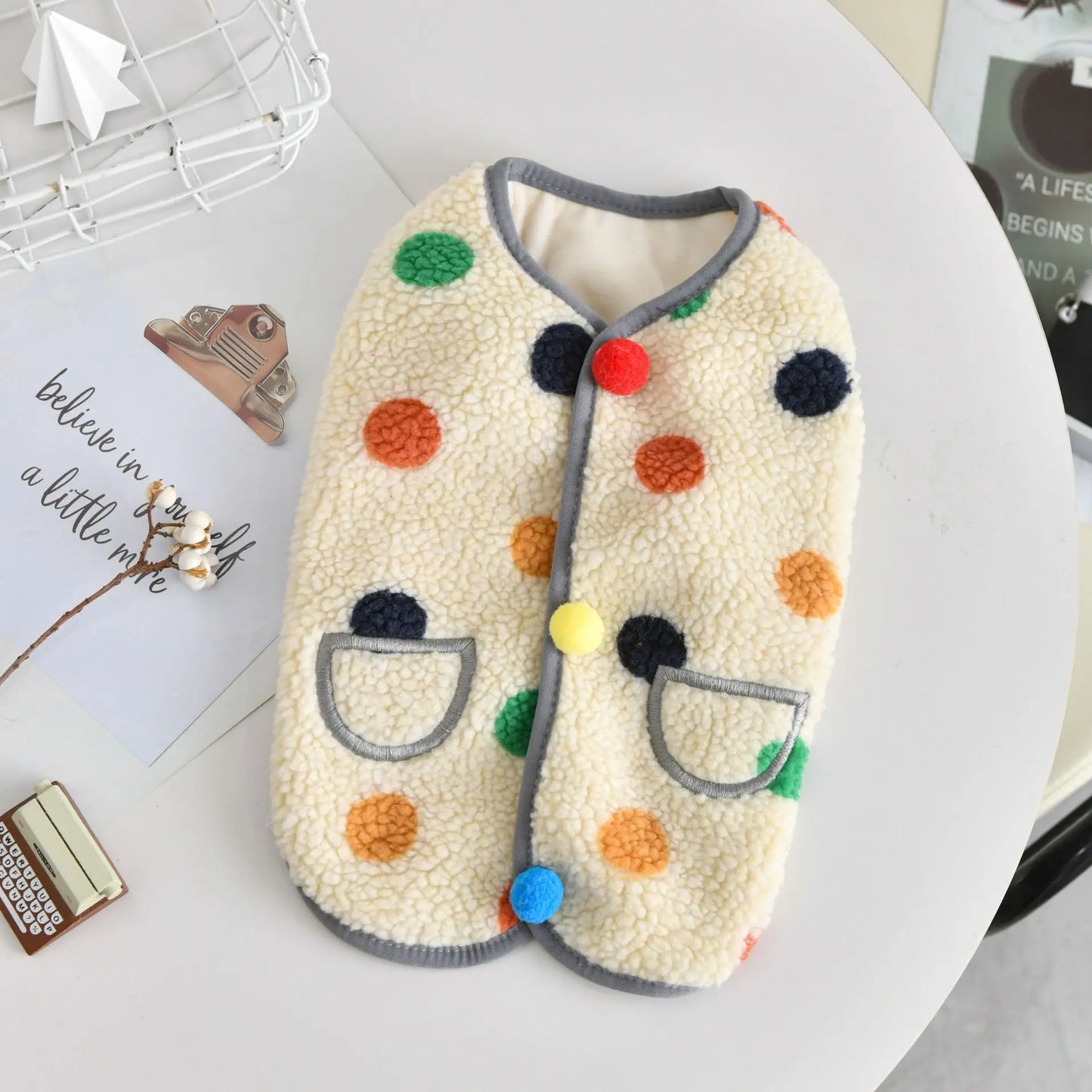 Dots Sausage Dog Clothes Dachshund Sleeveless Autumn Winter Pet Vest Puppy Stuff Indoor Sweater Cat Coat And Jacket XS 4XL Goods