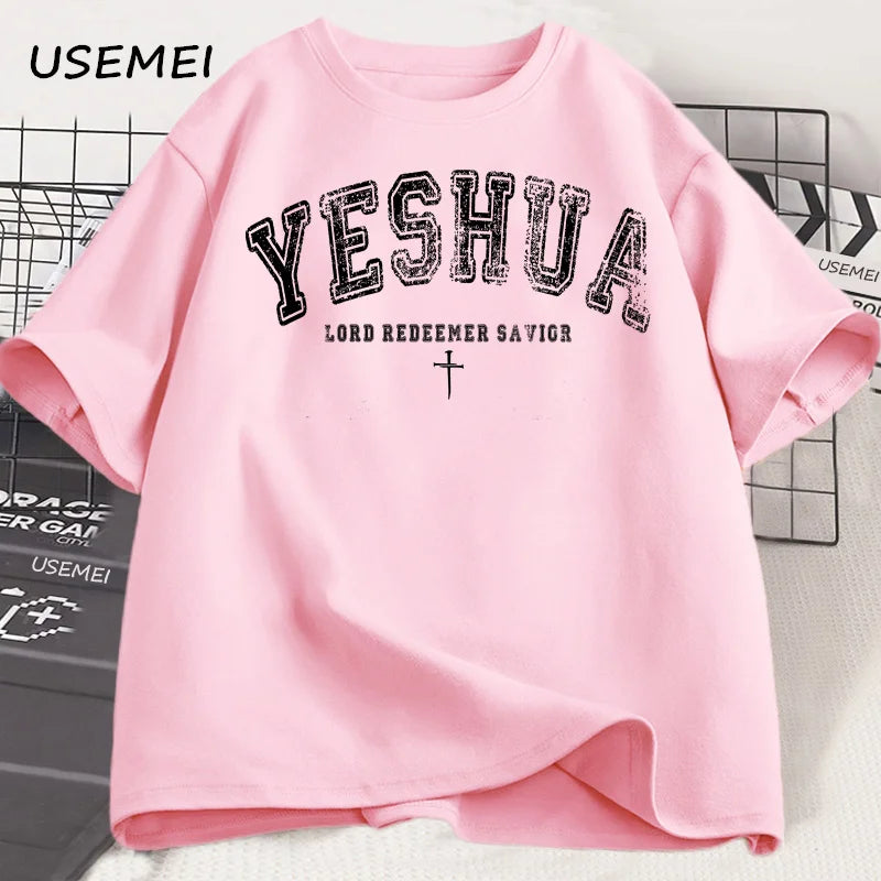 Vintage Yeshua Tshirt Christian Yeshua T Shirt Religious Aesthetic Faith Clothing Jesus Bible Verse T-shirt Men Women Clothing