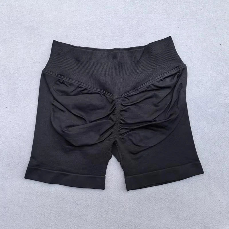 CZGUKE Shorts Low Ribbed Band Gym Shorts Women Workout Clothes Scrunch Bum Seamless Shorts Yoga Biker Sports Shorts