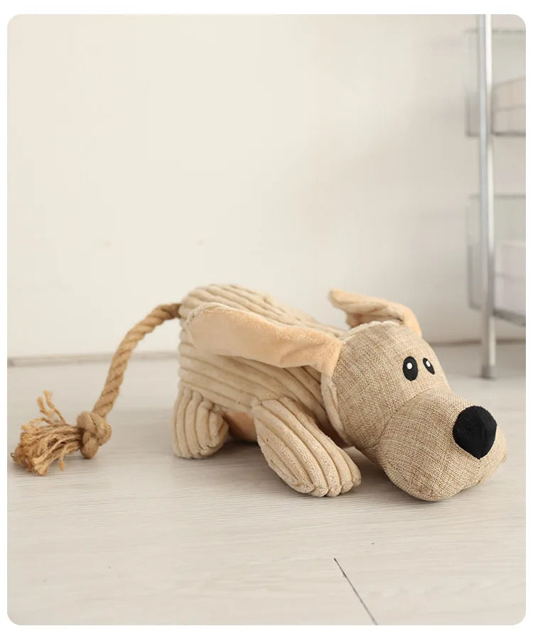 New Pet Plush Toy Dog Teeth Bite Resistant Cute Animal Pet Squeak Toy Fashion Dog Interactive Supplies Dog Stuff