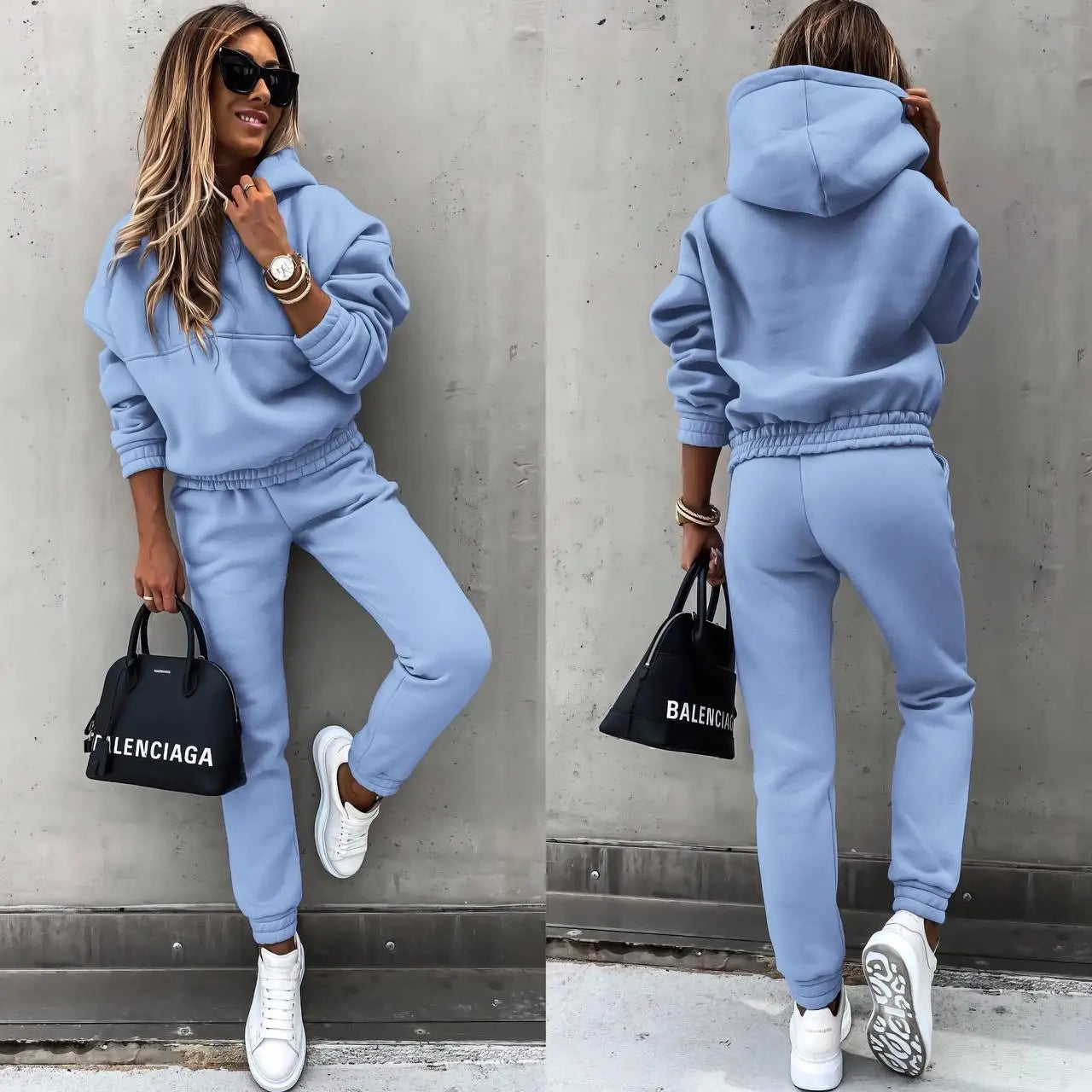 Womens 2 Piece Outfits Lounge Hoodie Sweatsuit Sets Plus Size Fall Fashion Clothes Airport Travel Pants Tracksuits