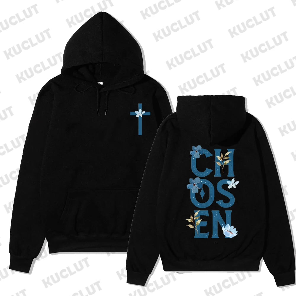 There Was Jesus Hoodie Floral Christian Women Clothing Religious Shirt Trendy Christian Sweatshirt Faith Based Sportwear Clothes