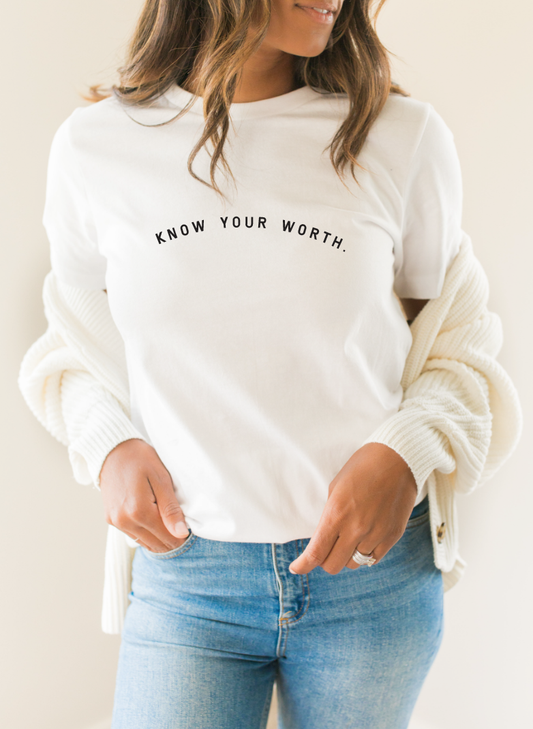 Know Your Worth - Short Sleeved Tee