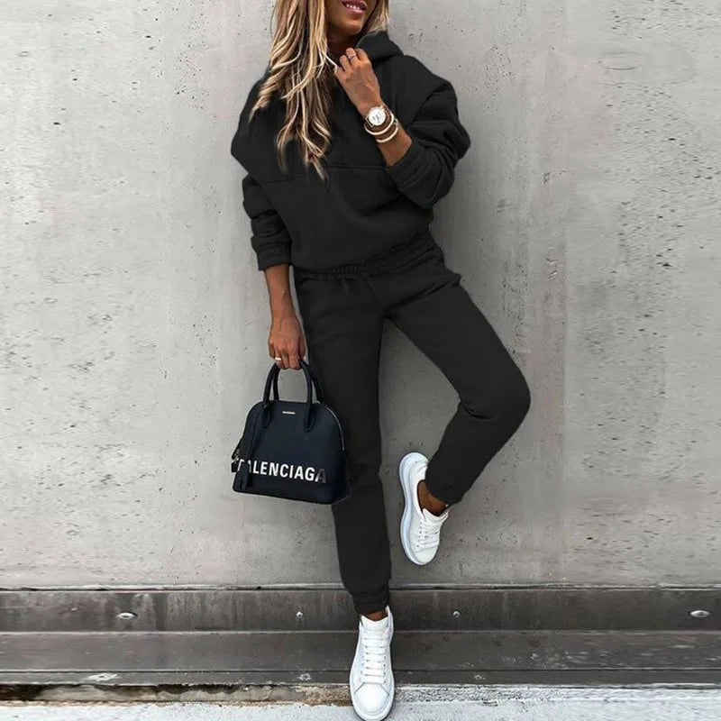 Womens 2 Piece Outfits Lounge Hoodie Sweatsuit Sets Plus Size Fall Fashion Clothes Airport Travel Pants Tracksuits
